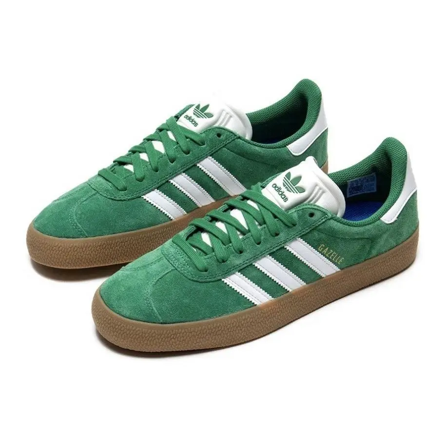 Adidas Gazelle ADV Mens Size 10-12 Casual Skate Shoe Green White Gum Retro Shoe