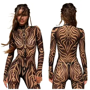Worship Night Mesh Costume Clothes Womenswear Gamis Turtleneck witchy clothes Print Bohemian fursuit lara croft costume catwomancostume poison ivy costume witchy clothes
