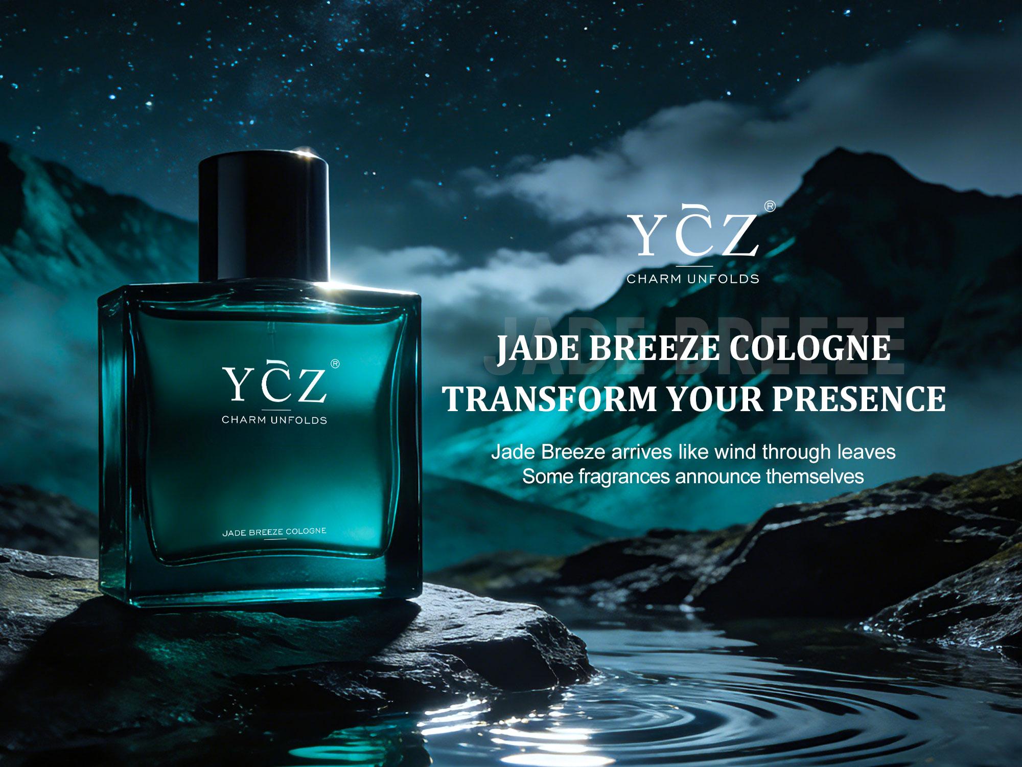 YCZ Jade Breeze Cologne Eau De Parfum Unisex 50ml Ocean Fresh Scent Premium Aromatic Woody Fragrance with Bergamot Coconut Amber for Him & Her Bold Arabian Perfume Luxurious Gift