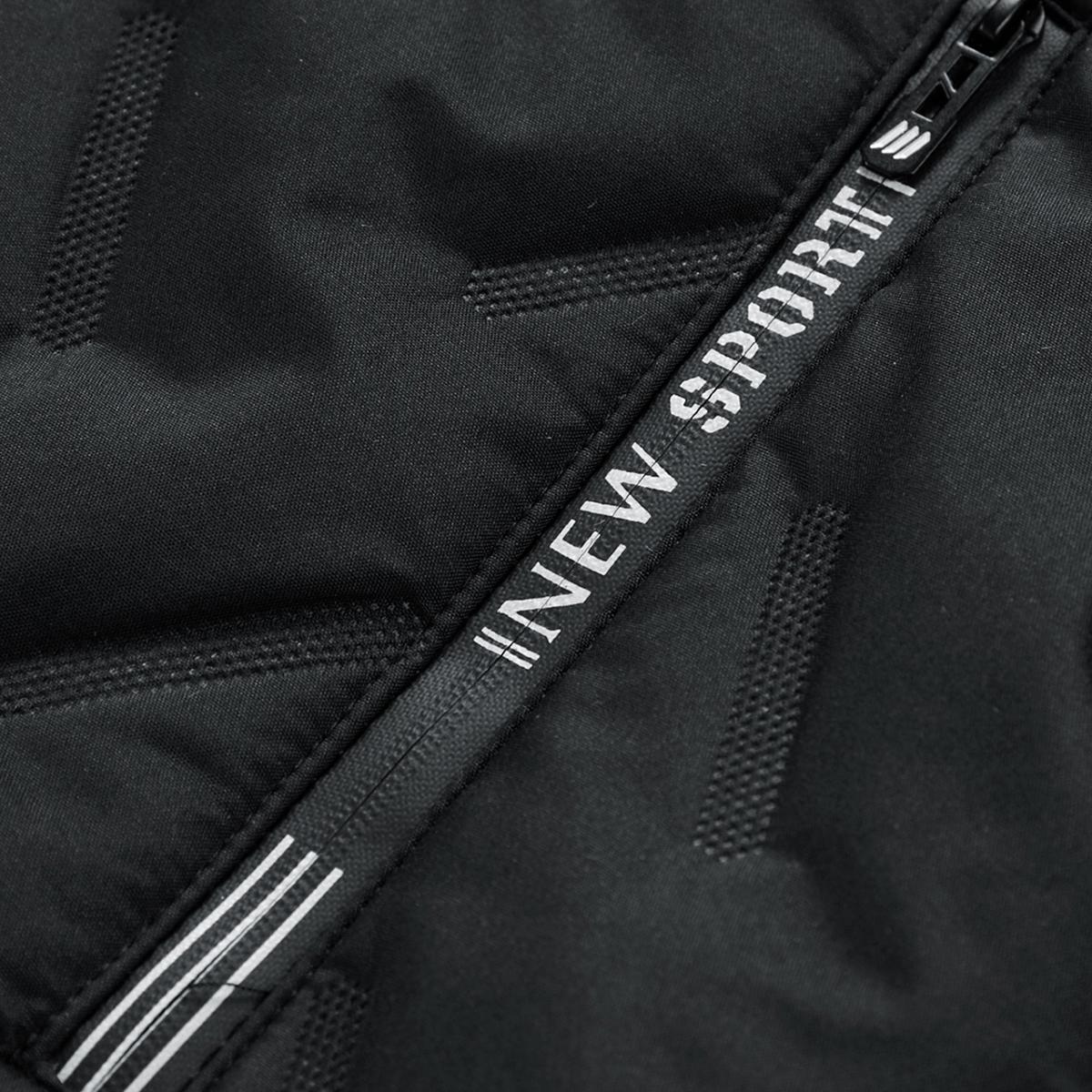 Men'S Lightweight Fleece-Lined Jacket - Warm Winter Coat with Zipper Closure, Pockets & Adjustable Cuffs, Casual Outdoor & Home Wear, Black, Winter Jacket, Home Leisure Wear, Durable Fabric