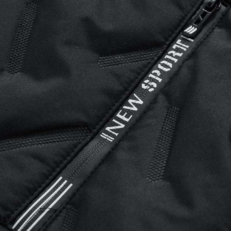 Men'S Lightweight Fleece-Lined Jacket - Warm Winter Coat with Zipper Closure, Pockets & Adjustable Cuffs, Casual Outdoor & Home Wear, Black, Winter Jacket, Home Leisure Wear, Durable Fabric