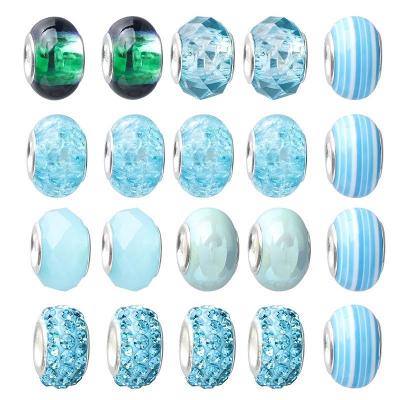 Blue DIY Beading Bracelet Kit