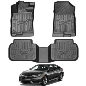 Canvcle Floor Mats for Honda Civic 2022-2026 Sedan Hatchback Si (Include Sport, Not for Hybrid) & Acura Integra 2023-2026 Custom Fit TPE All Weather Car Liners