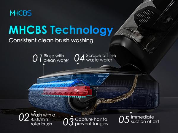 Tineco Floor ONE S7 Stretch Ultra Cordless Wet Dry Vacuum Cleaner, 180°Lay-Flat Anti-Tangle Design, 50 Minutes Runtime, 185℉ Flashdry Self-Cleaning, Dual-Sided Edge Cleaning Floor Cleaner