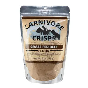 Carnivore Crisps Grass Fed Beef Flour, Premium Beef flour for Cooking and Seasoning, Rich in Protein, Paleo & Keto Friendly, 6 oz
