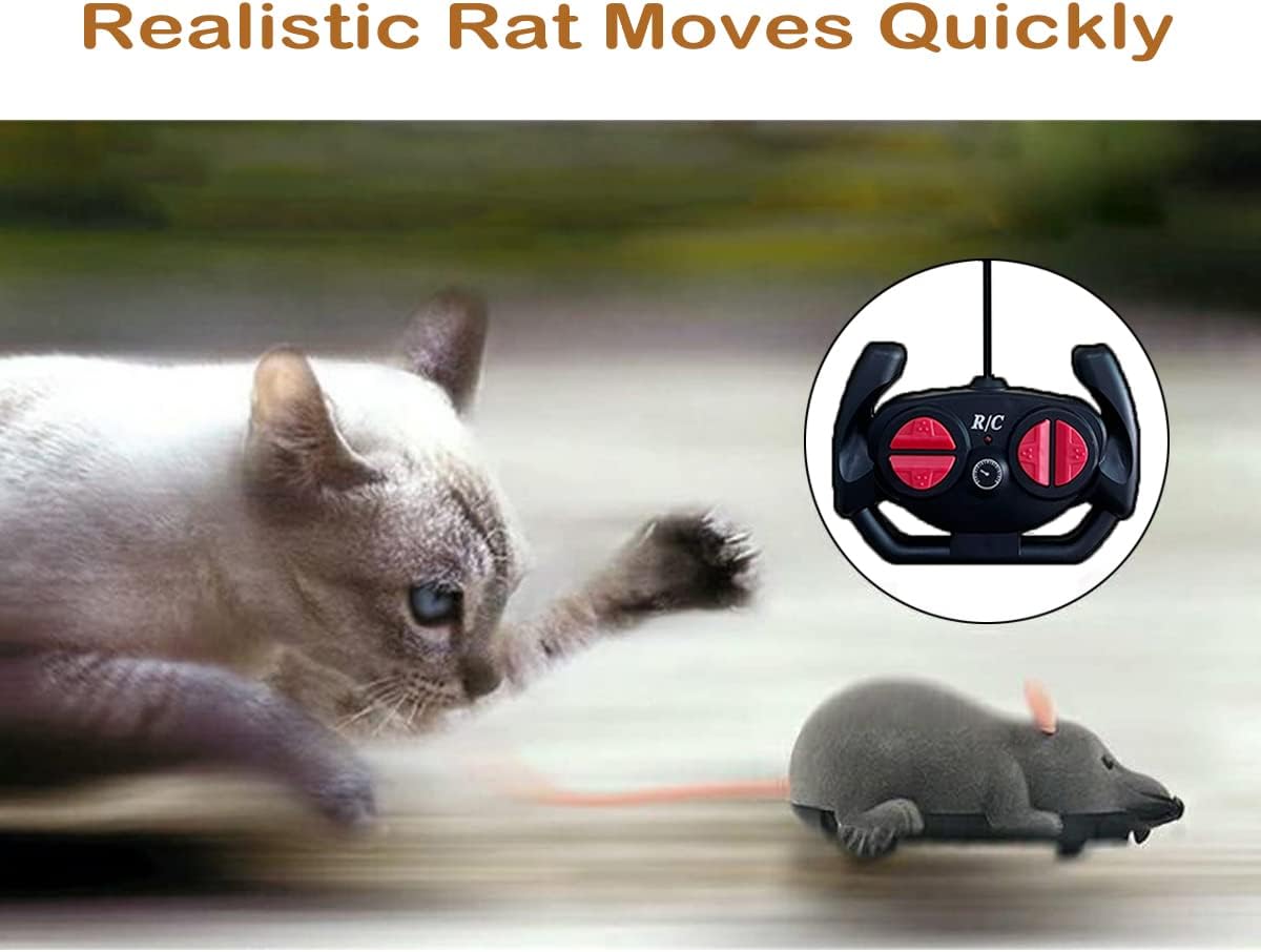 Interactive Squeaky Cat Mouse Toy Fun and Engaging Pet Toy for Cat Durable and Safe Design Perfect for Playtime(without battery)