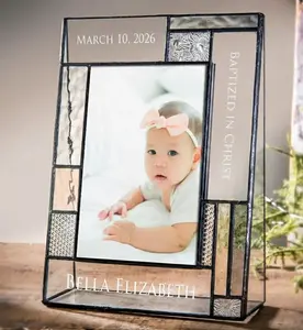 Baptism Gifts Personalized Picture Frames by J Devlin | Pic 392-46V EP615