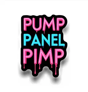 Firefighter Neon Pump Panel Pimp (two decals 2.5")  Sticker