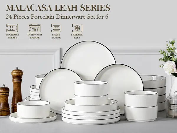 MALACASA LEAH Porcelain Dinnerware Set