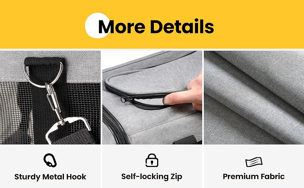 Cat Carrier Soft-Sided Dog Carrier with Inner Safety Leash Airline Approved Durable Polyester Steel Frame Breathable Mesh Windows Easy Storage pet travel gear puppy pouch Cat Carrier Soft-Sided Dog Carrier with Inner Safety Leash Airline Approved Durable Polyester Steel Frame Breathable Mesh Windows Easy Storage pet travel gear puppy pouch