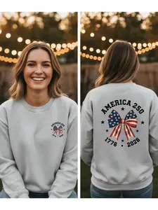Celebrate 250th Anniversary Shirt,  America 1776-2026 Shirts, 4th of July Independence Day Gift, Graphic Hoodies, Graphic Long Sleeve Tops,  Unisex Sweatshirts