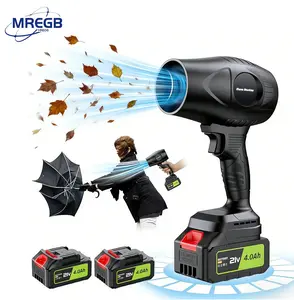 MREGB & YUQUESEN Cordless Leaf Blower Handheld 300000 RPM with 2 Packs 4.0Ah Batteries and Charger for Balcony Cleaning Lawn Care Blowing Leaves and Dust Quick Cleaning Multifunctional Fan Foldable Pedestal Fan