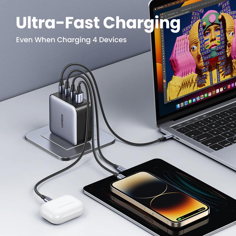UGREEN Uno 100W Robot Charger Bundle with 100W 3.3 FT Fast Charging Cable, Fast Charging for Macbook, iPhone 17/16 Pro Max, Samsung,September Restock，TikTokShopBlackFriday ,TikTokShopJumpstartSale