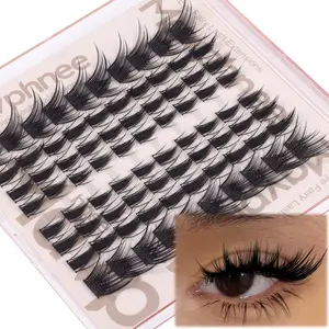 Fox Eye Lash Clusters Cat Eye Lash Extensions Wispy Manga Eyelash Clusters Anime Cluster Eyelash Extensions C-Curly & L-Curly Cluster Lashes Fairy Left & Right Eyelashes Clusters by Mavphnee