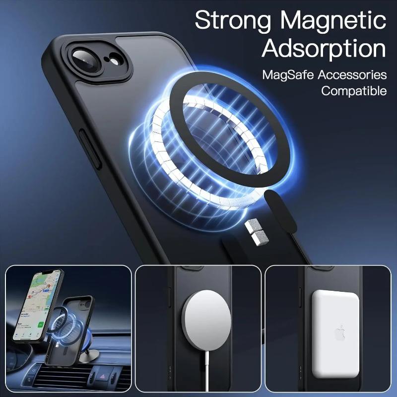 For Magsafe Magnetic Wireless Charging Case For iPhone 16E iPhone16E 5G Shockproof Matte Back Cover Coque For Magsafe Magnetic Wireless Charging Case For iPhone 16E iPhone16E 5G Shockproof Matte Back Cover Coque