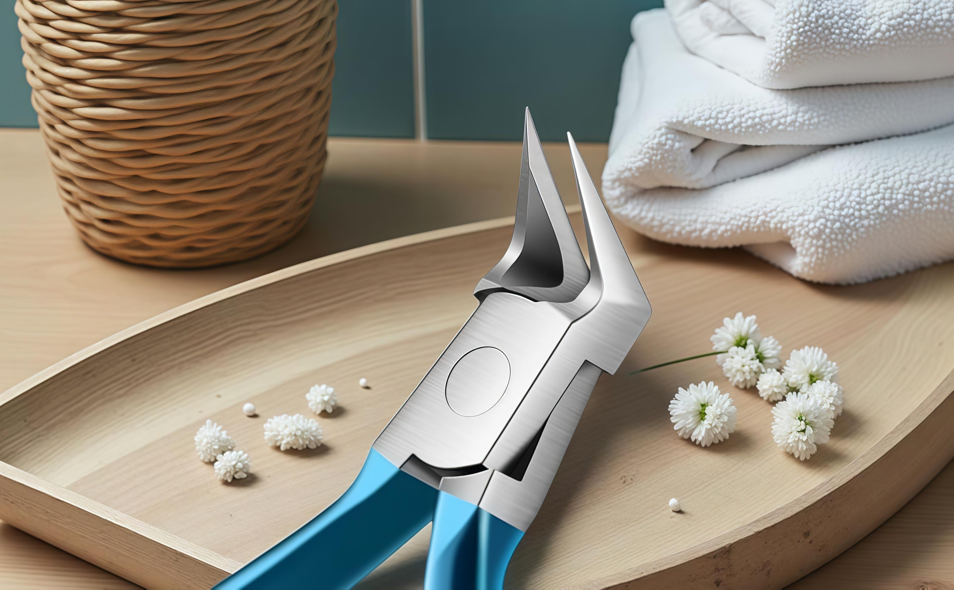 LMMAKE Professional Ingrown Toenail Clippers - 120° Angled Stainless Steel Nail Clippers For Thick/Hard Nails, Double Spring Design, Precise Groove Trimming Tool For Home Pedicure (Blue), Enabling Easy Ingrown Access And Smooth, Split-free Cuts.