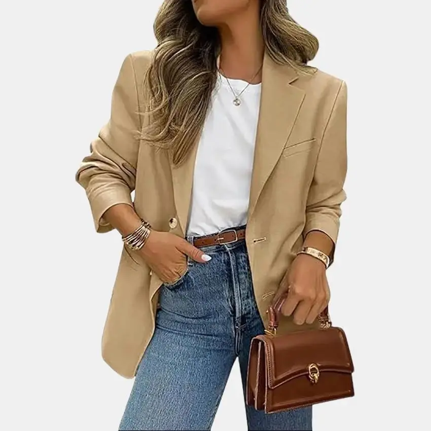 PrettyGarden Women's Blazers for Business Casual with Long Sleeve Lapel, Open Front, and Pockets - Womenswear