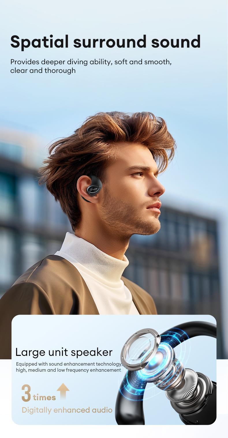 HYUNDAI X15 Ultra Bible Prayer Wireless Headphones with Bluetooth 6.0, App-Based Prayer & Scripture Audio, OWS Waterproof Sport Design, Noise Reduction, Built-in Mic, Audio Earbuds for Music & Phone Calls, Compatible with Android & iOS