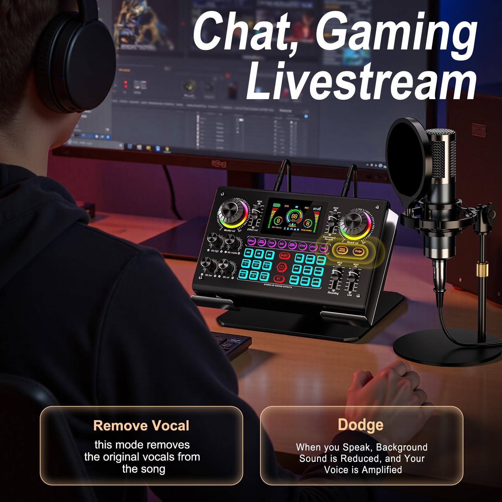 Ideanthro C200PRO-P15 Sound Card Mixer, Podcast Bundle Live with XLR Microphone Connector, Professional Chipset, ouch Voice Change for Podcast,Recording,Vocal,Game VoiceOK,#TikTokShopBlackFriday Ideanthro C200PRO-P15 Sound Card Mixer, Podcast Bundle Live with XLR Microphone Connector, Professional Chipset, ouch Voice Change for Podcast,Recording,Vocal,Game VoiceOK,#TikTokShopBlackFriday