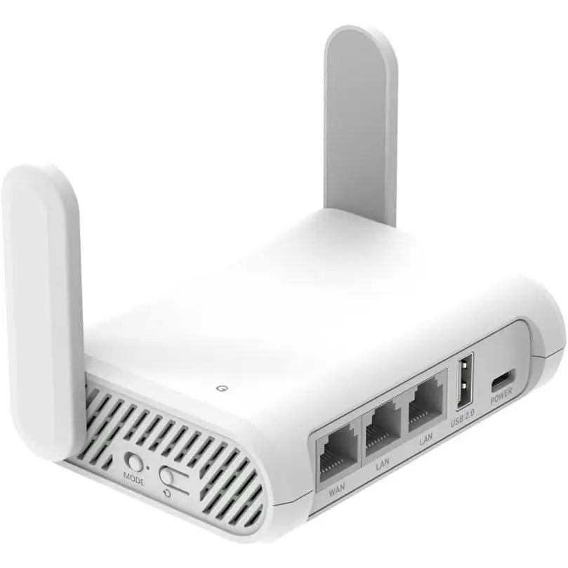 GL-SFT1200 (Opal) Portable WiFi Travel Router, Mini VPN  Router for Fiber Optic Modem, Mobile Internet WiFi Repeater, Dual Band Openwrt Computer Routers, /Business/RV/Cruise