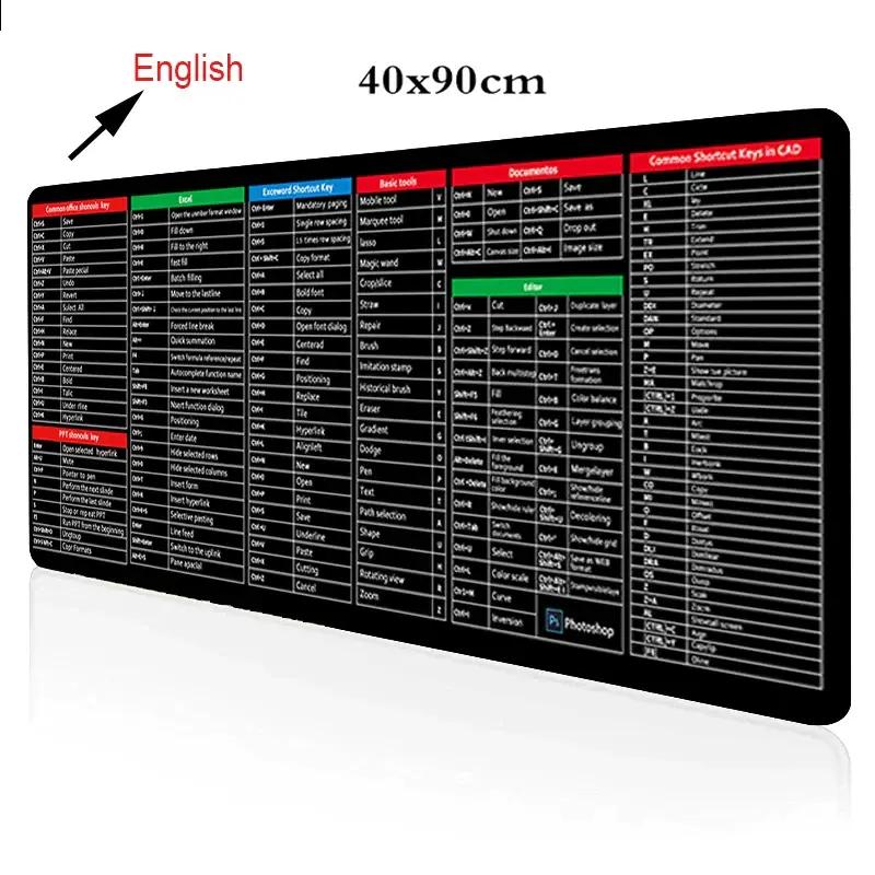 Excel Cheat Sheet Desk Mat, Large 27.5"x11.8" Excel Keyboard Shortcut Mouse Pad, XL Extended Office PC Gaming Mat/Non-Slip Employee Appreciation Gifts daily notepad