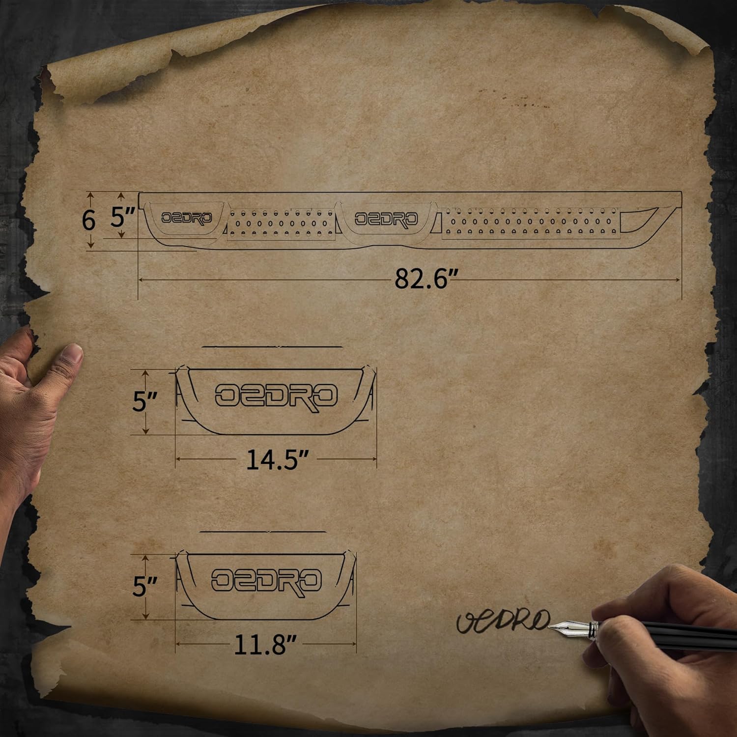 YITAMOTOR Wheel to Wheel Tacoma Running Boards Compatible with 2005-2023 Double Cab with 4 Full-Size Doors - Bed Access Side Steps with Two Stairs Nerf Bar