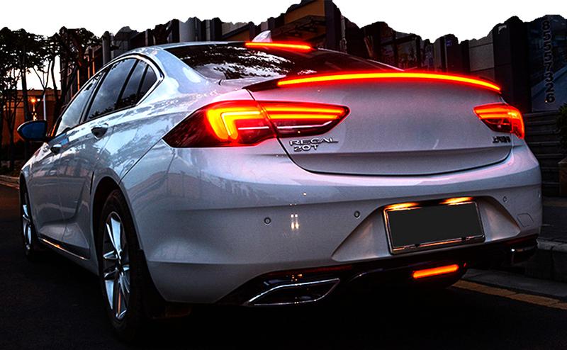 DIBMS Carbon Fiber Light Up Car Spoiler Universal Exterior Rear Roof Spoiler Tail Wing Splitter with LED Strip Lights for Enhanced Visibility and Safety, Reduces Risk of Accidents. Carbon Fiber LED Light-Up Car Spoiler Carbon Fiber LED Car Tail Light