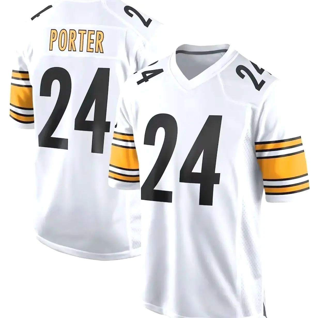 Unisex Football inspired by Porter Jr. 24 Watt Home Game Jersey - Black
