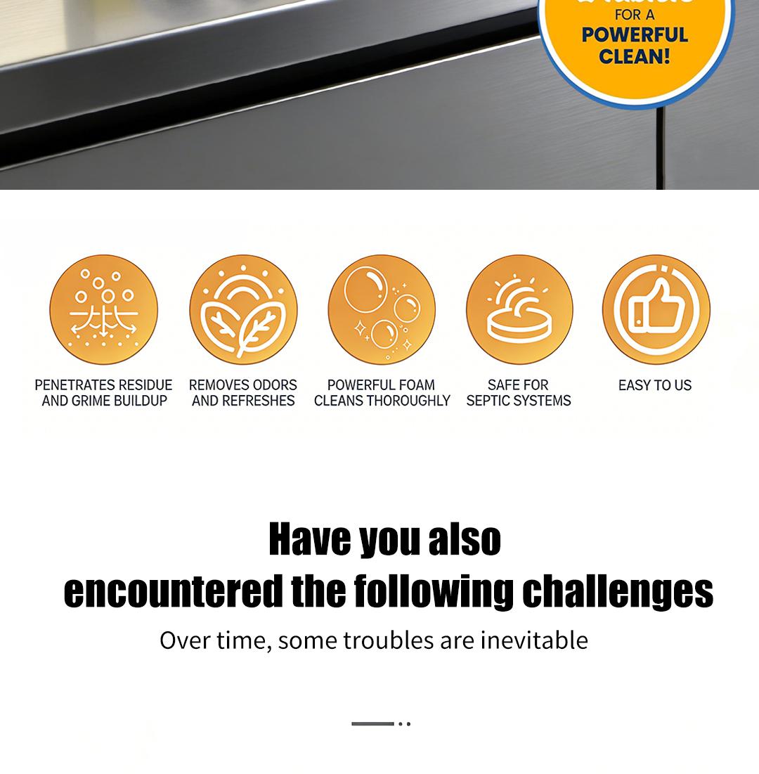 Sink & Garbage Disposal Cleaner Effervescent Tablets | Citrus Scent | Deep Clean & Deodorize | 12 /24Pack