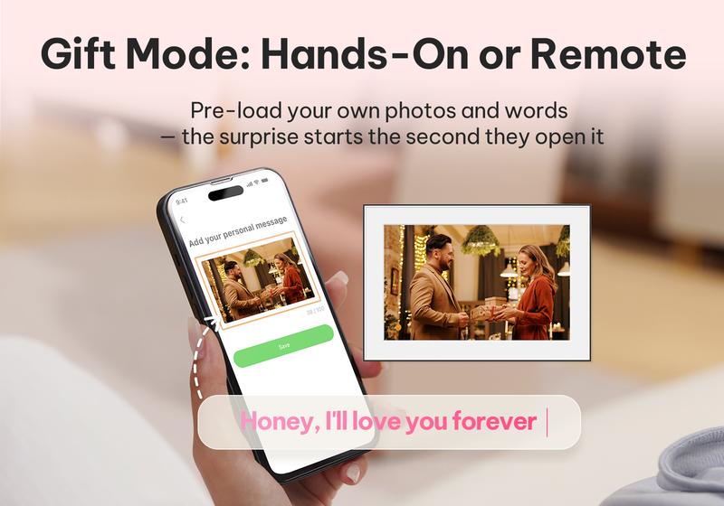 Homture Magic Frame - 10.1″ 1080P World's First AI Magic Frame for Old Photo Restoration Unlimited Storage Instant Sharing Decor Full HD 1080P