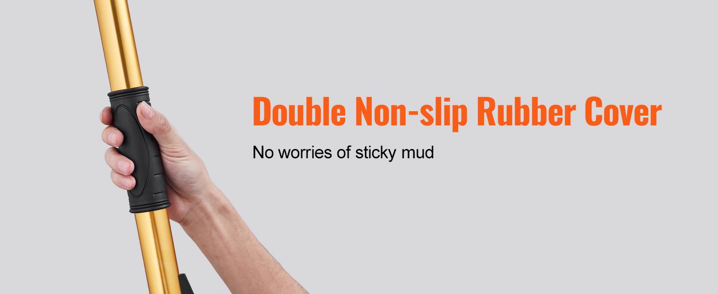 VEVOR Drywall Flat Box Handle,  40''-64'', Anodized Aluminum Flat Finishing Extension Handle, 5-Section Length Adjustable, Non-slip Grip and 360° Painting for Plasterboard, Wallboard, Sheetrock