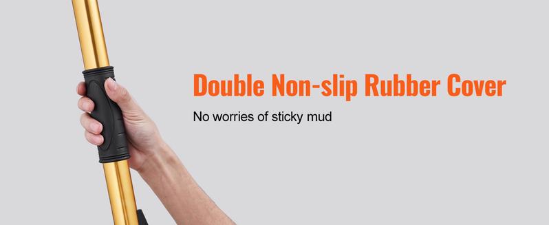 VEVOR Drywall Flat Box Handle,  40''-64'', Anodized Aluminum Flat Finishing Extension Handle, 5-Section Length Adjustable, Non-slip Grip and 360° Painting for Plasterboard, Wallboard, Sheetrock