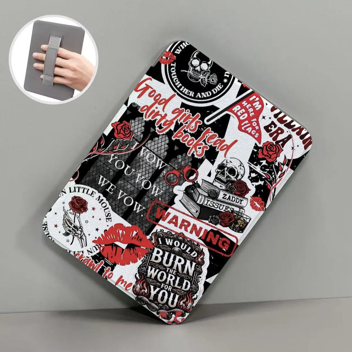 Spooky Aesthetics Protective Handle Kindle Case - Clear Soft Back, Automatic Sleep/Wake, Durable Bookish Cover for 12th Gen 7.0" Paperwhite, 11th Gen 6.8" Paperwhite & 6.0" Kindle Reader Tablet Protection Casing #summerwins DealsForyou