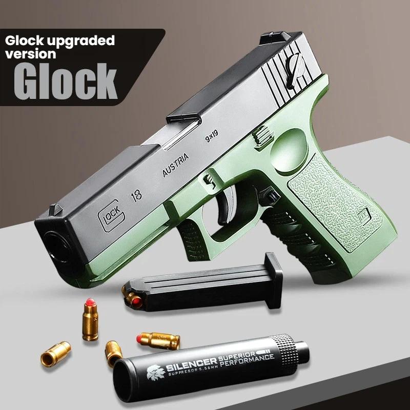 Glock manual ejectionsoft bullet firing 1911 replica children's toy Shooter Toy Set Web Spider creative play