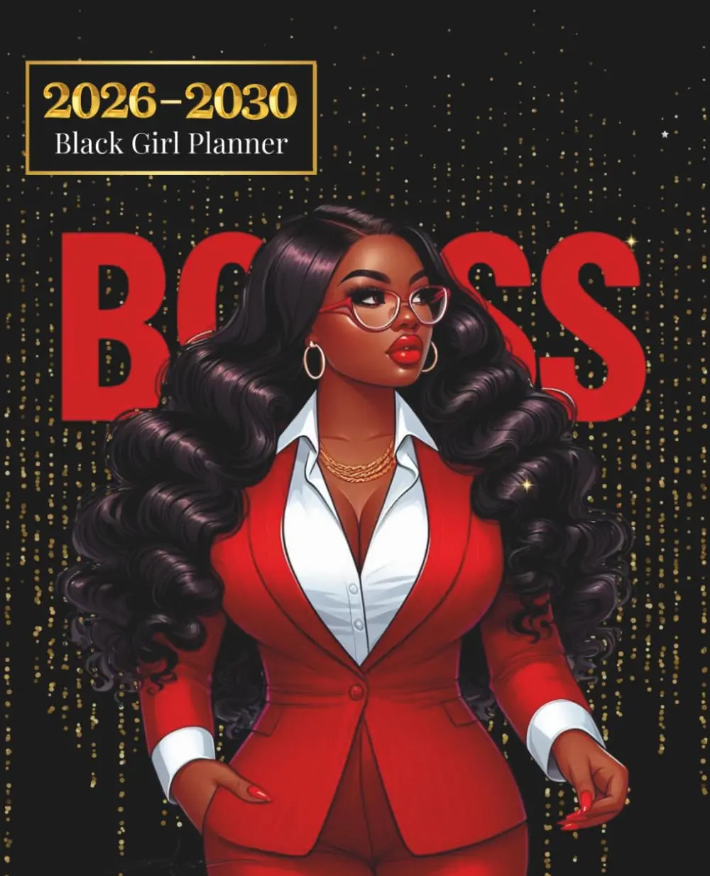 Black Girl Planner 2026-2030 Future Millionaire 5 Year Monthly Schedule Organizer With Positive Affirmations Budget & Savings Trackers Goals Tracker Holiday Dates Yearly Reviews & Notes Pages