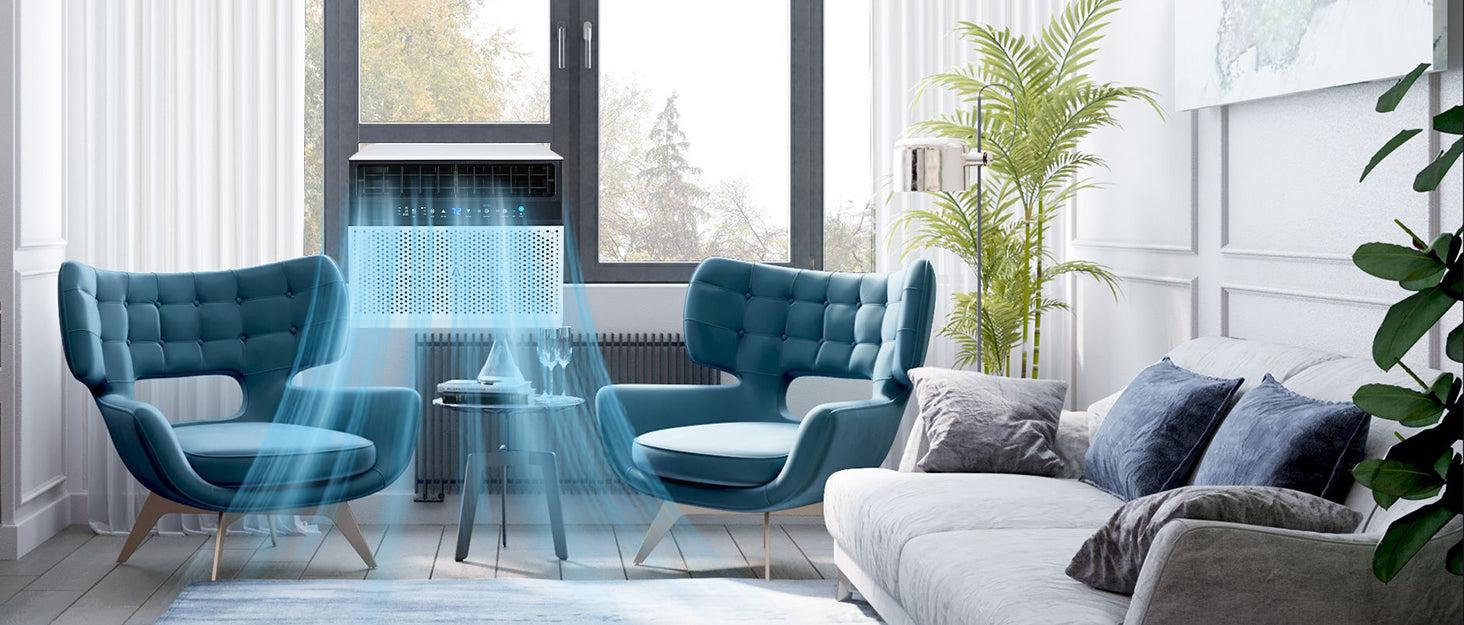 GARVEE 8000 BTU Window Air Conditioner U-Shaped, Window ac Air Units Cools Up to 350 sq. ft., Remote Control , Sleep Mode, Ultra Quiet, Energy Efficient, air conditioner window unit for Bedroom Room