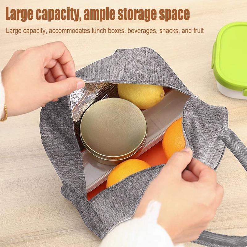 Adult Bento Lunch Box Set with Thermo Bag - Modern Minimalist Design, Leak-Proof Lunchbox with Built-in Utensil & Sauce Container, Soup Cup for Work & Dining Out