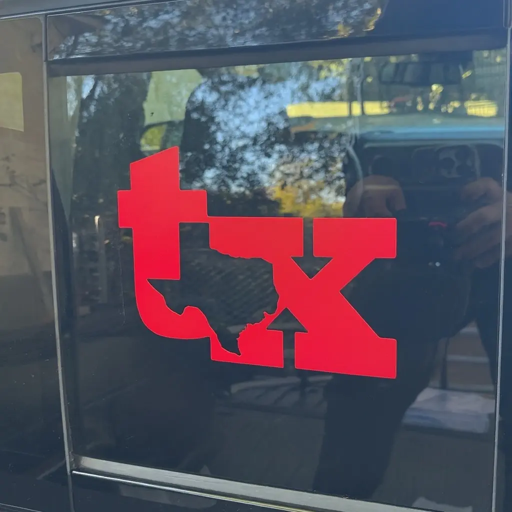 TX Texas State Outline Vinyl Decal - Durable Vinyl Car Sticker, Sticker for Cars, Decals for Truck - Automotive Exterior Decor Accessory, Car Decorative Sticker, Window Decals For Vehicles
