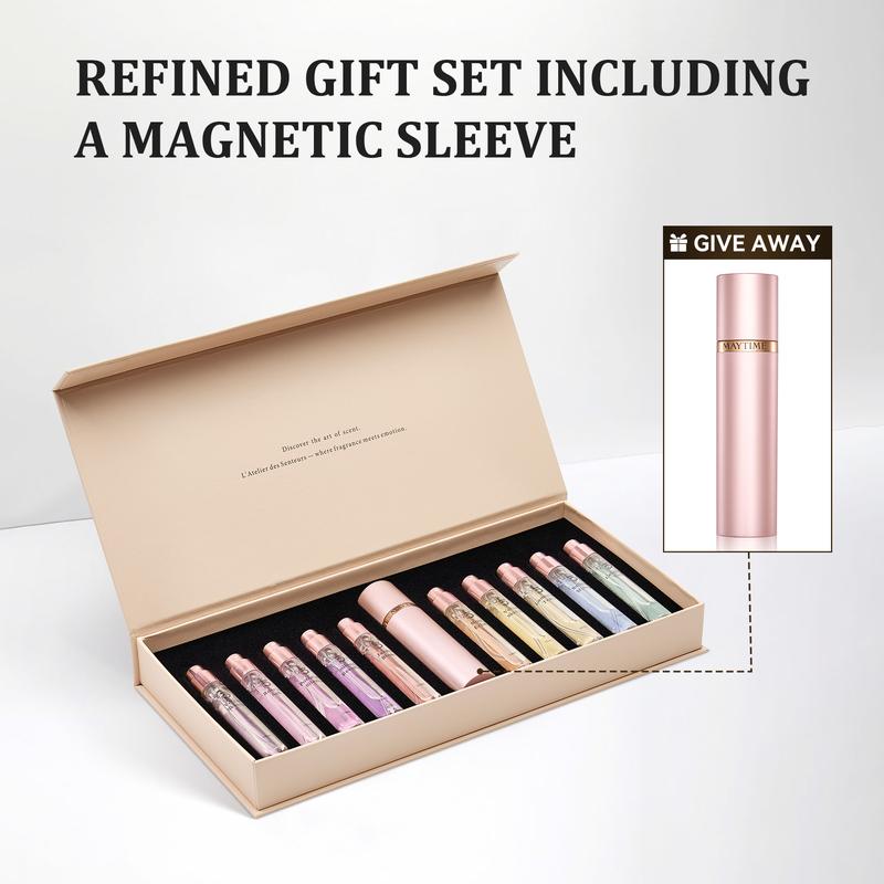 Maytime L’Atelier des Senteurs Perfume Discovery Gift Set (10×10ml) – Luxury Eau De Parfum Collection | Floral, Woody, Fruity & Oriental Scents | Perfect for Gifting & Special Occasions