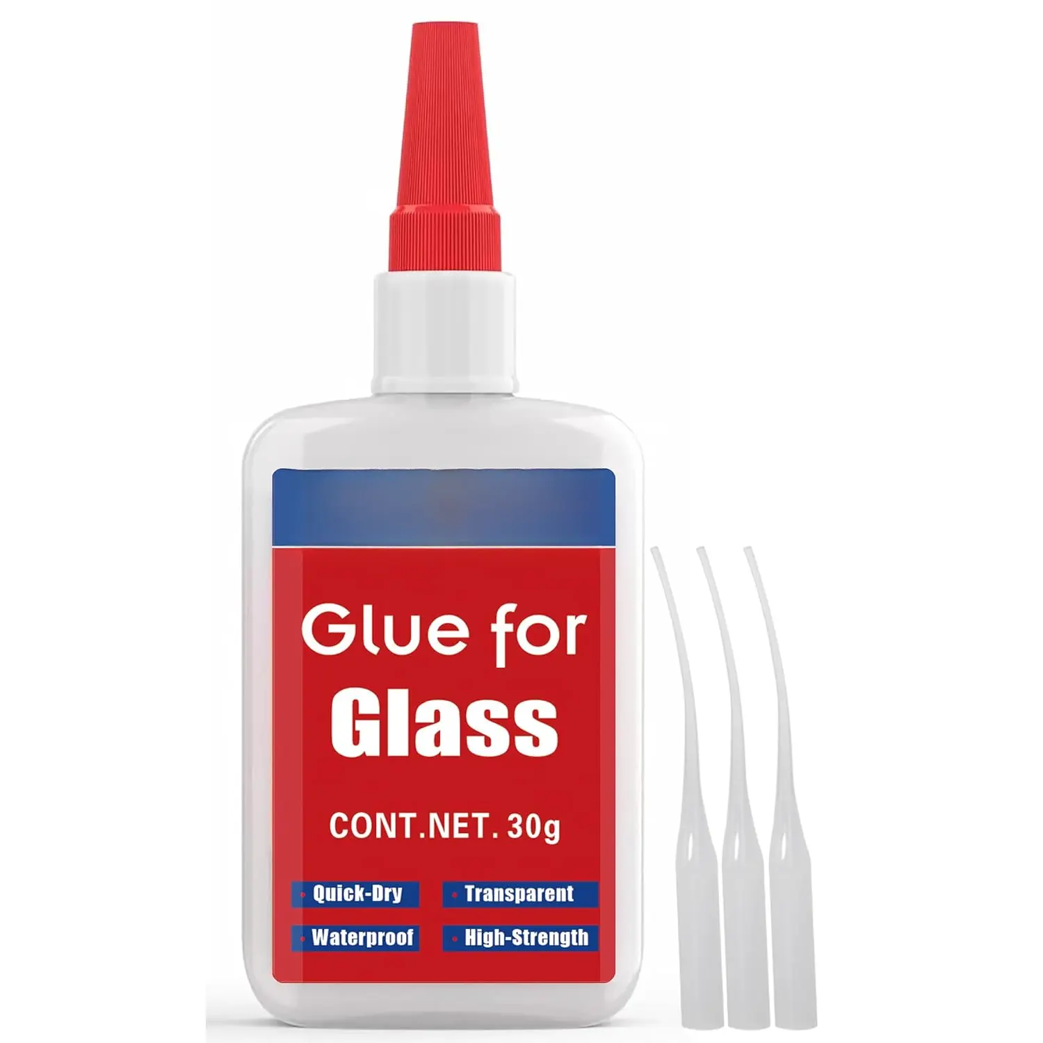30g Glass Glue, Adhesive,Super Instant Glue Bonding Between Glasses,Glass and Other Materials,Quick-Dry Waterproof Clear
