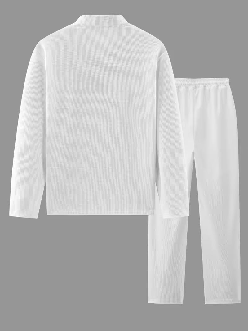 2-piece men's luxury retro suit set - Four season long sleeved jacket and pants with chest pocket, button front, customized for business, formal, and semi formal occasions - men's elegant two-piece set, casual wear, business attire