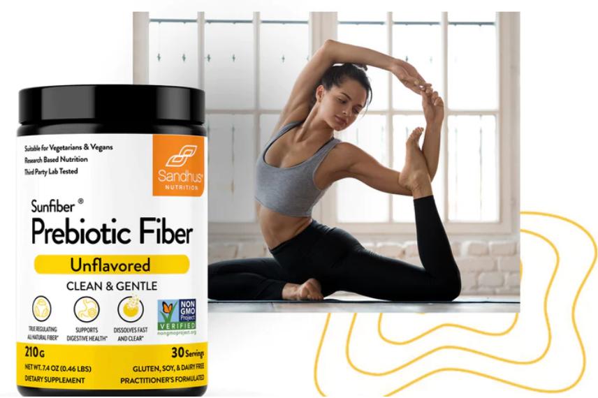 【Sandhus】Prebiotic Fiber Powder, Organic Prebiotics & Probiotics for Digestive & Gut Health - Beat the Bloat & Say Goodbye to Meal Time Discomfort 0.46 LBS Healthcare Edible Fitness Supplement Dietary Optimum
