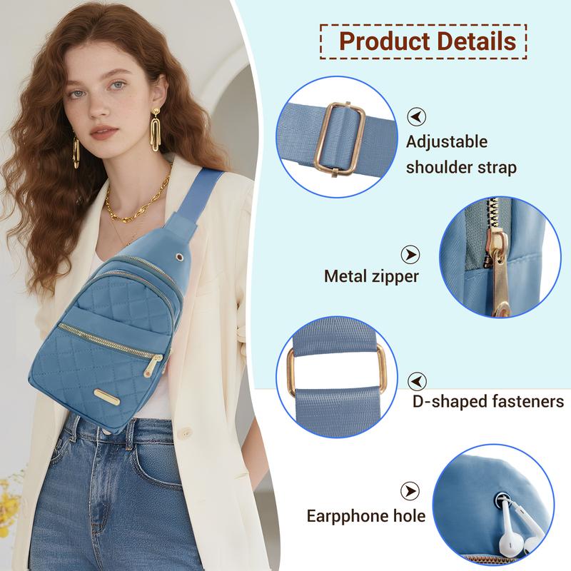 Small Sling Bakpack Crossbody Bags for Women Chest Bag Cross Body Bag Fanny Pack for Outdoors Hiking Traveling,Crossbody Small Sling Backpack Sling Bag for Women Men,Mother's Day Gifts