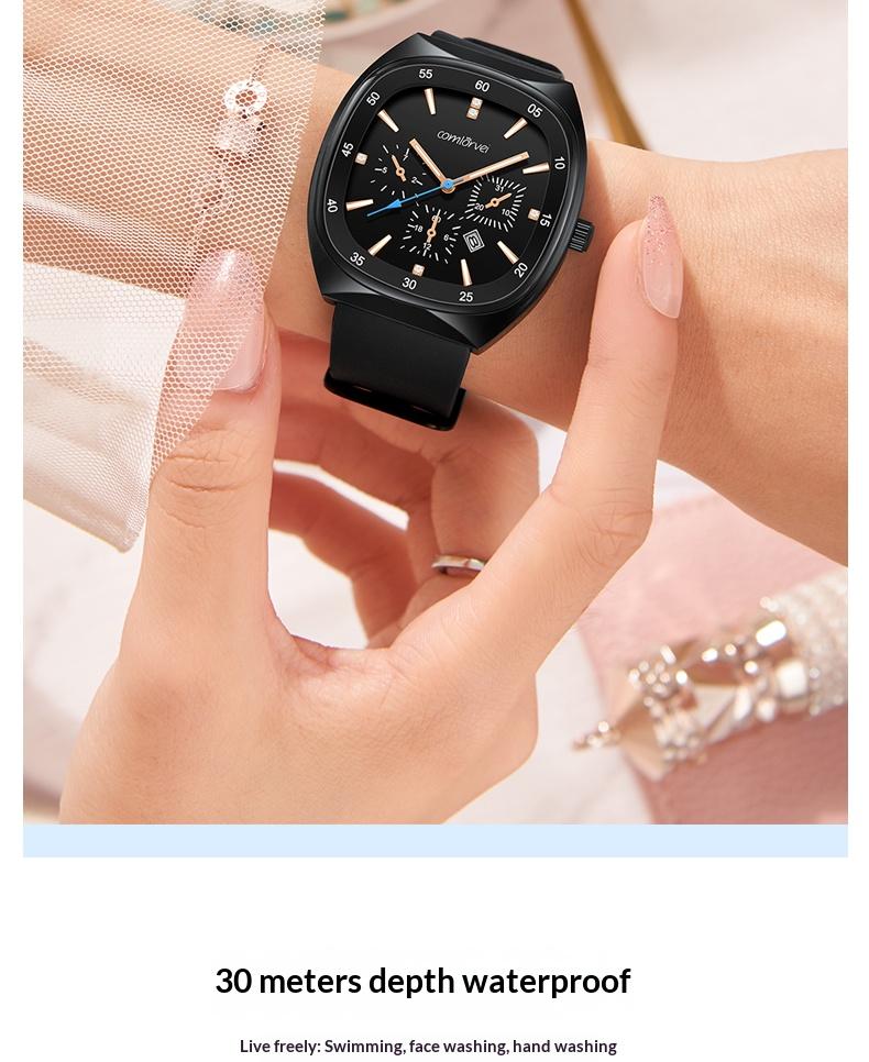 Elegant and high-quality quartz watch suitable for both men and women, with a multifunctional luminous dial, calendar, second hand, waterproof function, suitable for various occasions, super fast logistics, perfect Christmas gift