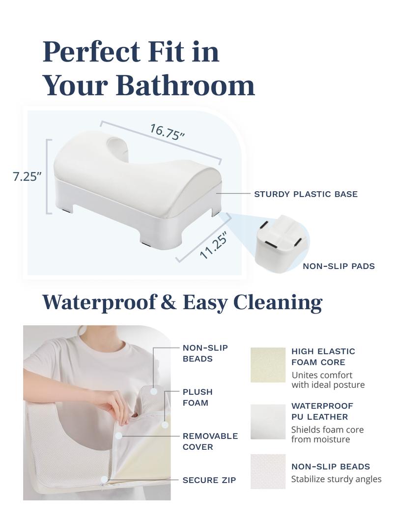 LUXE Comfort Soft & Ergonomic Toilet Footstool Box Cushion Box Cushion