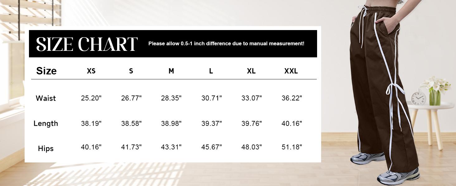 Showyg Women's Vintage High-Waist Wide-Leg Baggy Sweatpants, Loose Side Stripes Bow Tie Detail Casual Streetwear Bottoms