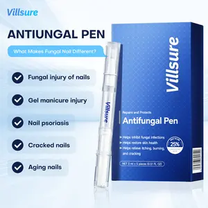 5-Count Pack | Villsure Antifungal Pen with Precision Brush – 25% Undecylenic Acid Formula to Protect & Repair Fungal, Discolored, Peeling Nails