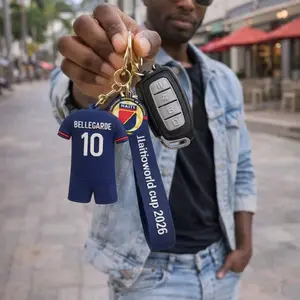 Pòt kle ( keychain ) Selection national Haitians world cup 2026 keychain + sticker palmis Emblem haiti