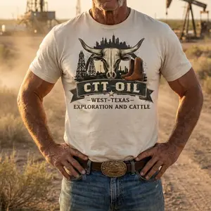 CTT Oil Exploration And Cattle Unisex T-Shirt, CTT Oil Landman, West Texas Exploration And Cattle Shirt