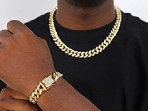 Mens Cuban Link Chain Gold Silver Plated Bling Miami Cuban Necklace Diamond Chain for Men 13MM Iced Out Hip Hop Jewelry 16-20inch